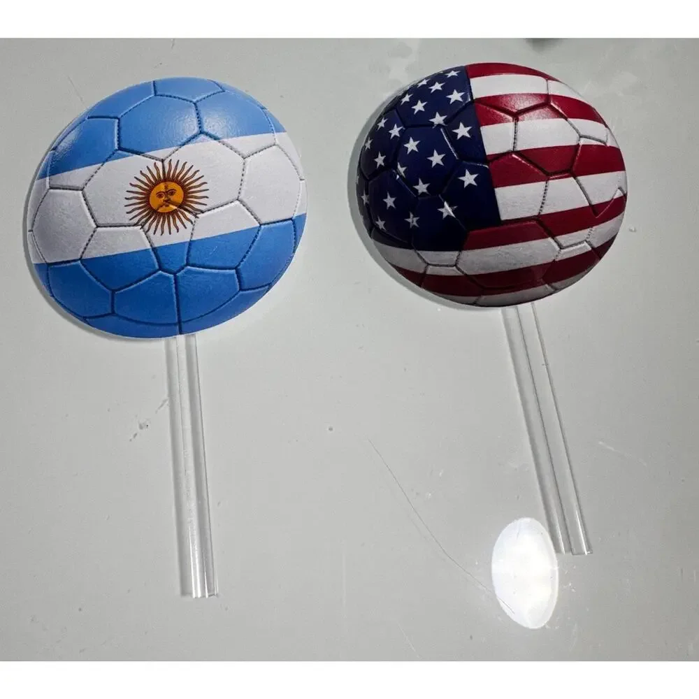 World Cup 2026 Soccer Cupcake Toppers: 48 Country Flags Party Decorations